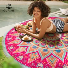 CUPSHE женское призвание Мандала круглое пляжное полотенце с кисточкой