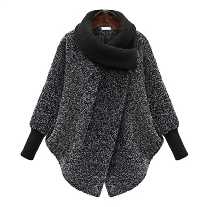 ELEGANTE VESTE Veste Femmes Veste D/'Hiver écharpe laine 50 52 54