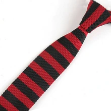 Мужские темно-красные полосатые галстуки, классический вязаный галстук, узкие Вязаные Галстуки мальчишник, деловой ГАЛСТУК ZZLD705