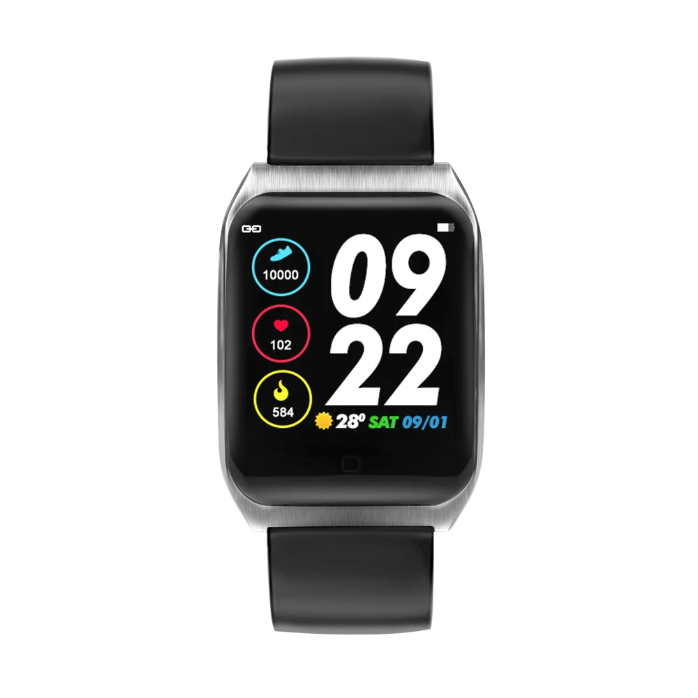 E58 ЭКГ+ PPG умные часы с электрокардиографом фитнес-браслет монитор сердечного ритма кровяное давление Bluetooth спортивные умные часы - Цвет: black tpu
