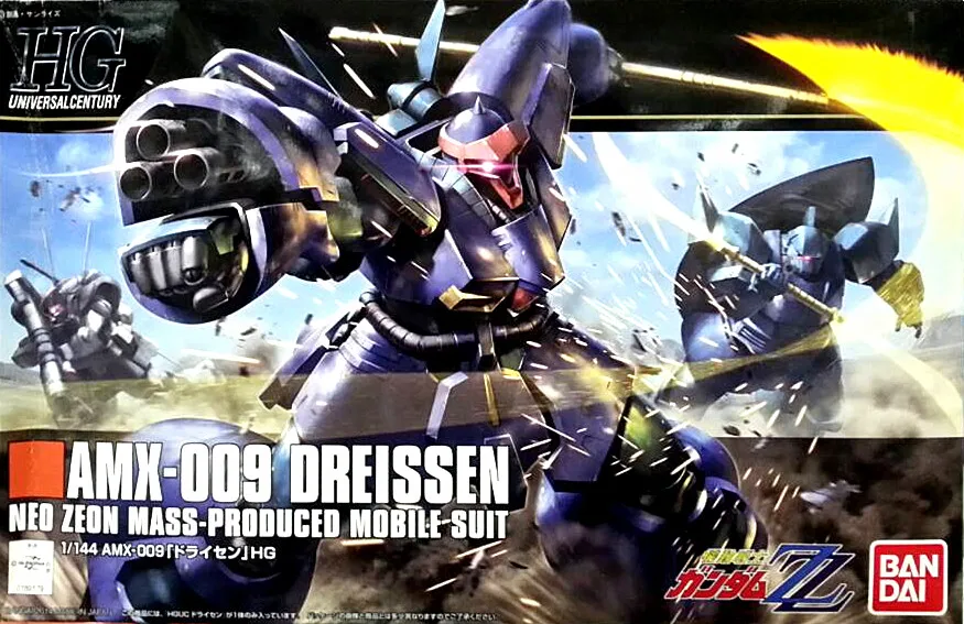 

1PCS Bandai 1/144 HGUC 172 AMX-009 Dreissen Gundam brinquedo Mobile Suit Assembly Model Kits Anime action figure Gunpla juguetes