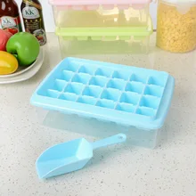 24 ванны для льда с совок отличный лоток для льда с лопата, лед-присоска крутая форма для заливки морозильные коробки формы для льда