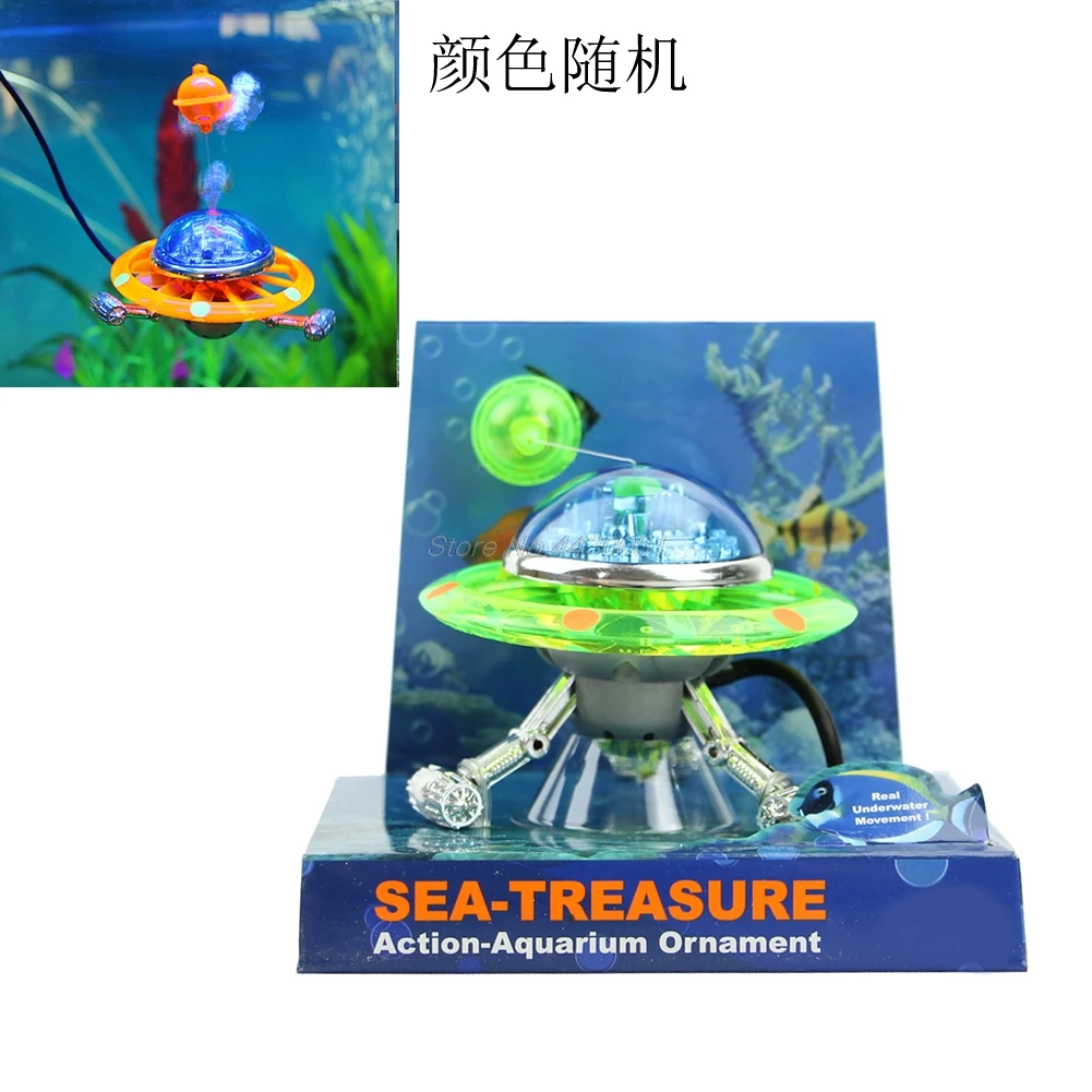 Decor UFO Aquarium Decoration Action Air Effect Underwater Fish Tank
