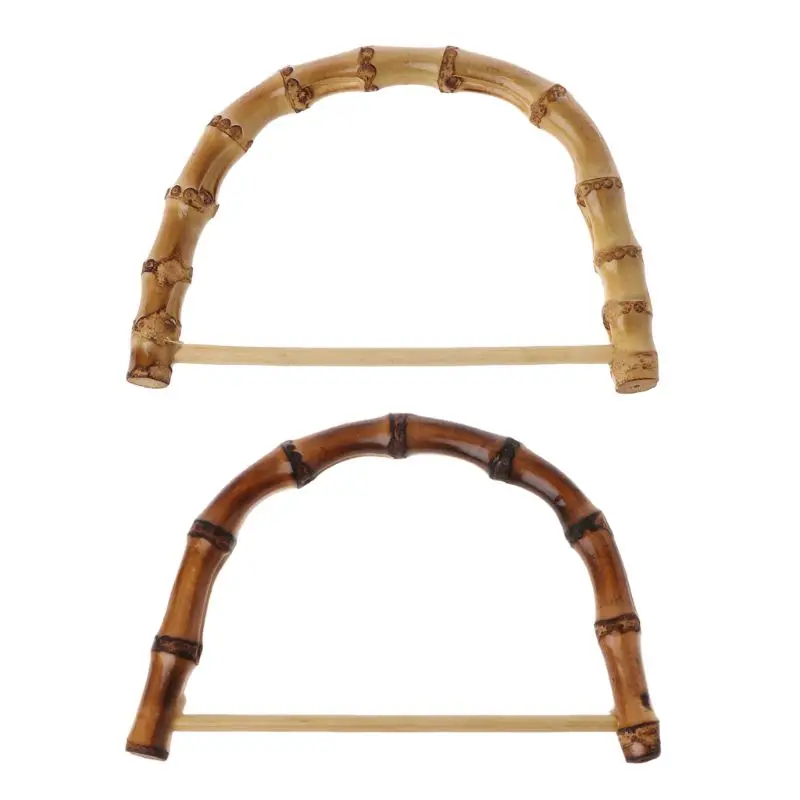 

1Pc D shape Bamboo Handle for Handmade Handbag DIY Tote Purse Frame Making Bag Hanger 11cm Hot