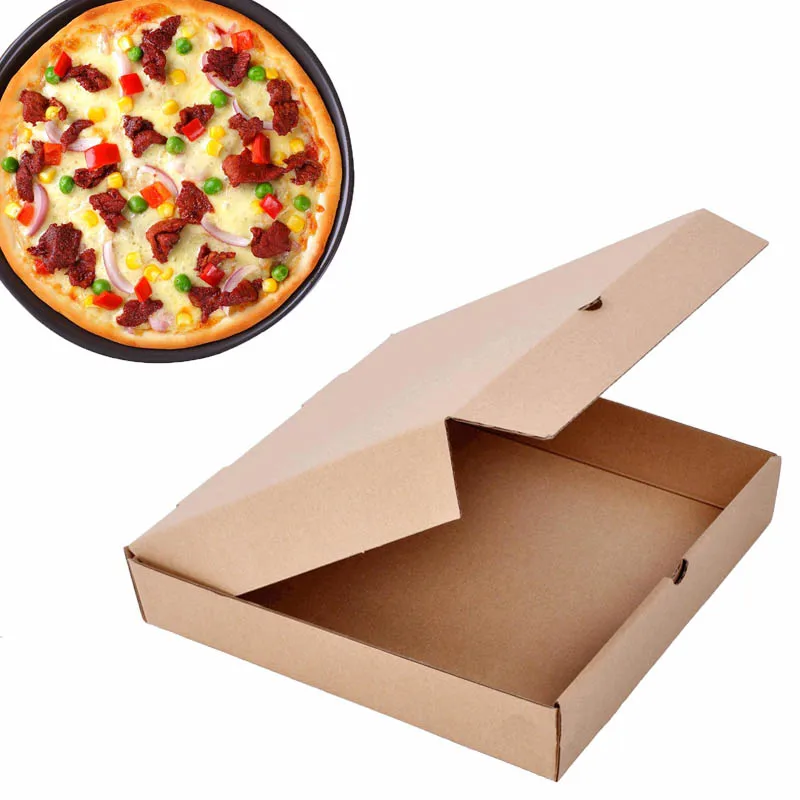 Buy Thicken Kraft Paper Pizza Packing Boxes Fast Food