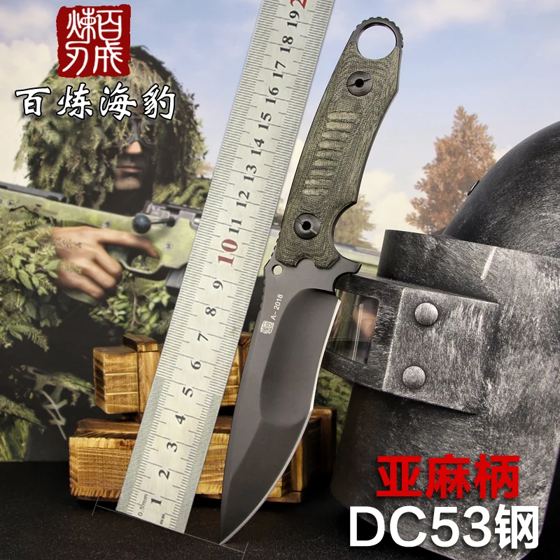 

Tactical High-end DC53 steel scorpion claw knife outdoor camping jungle survival battle Fixed blade self defense EDC tools
