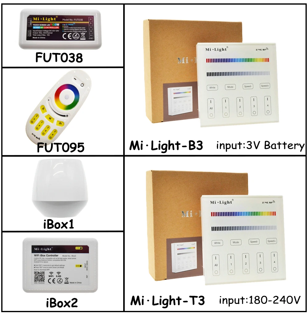 Ми свет светодио дный RGBW led управление Лер RF 2,4 г/wi fi дистанционное управление DC12-24V для RGB RGBW светодиодные ленты