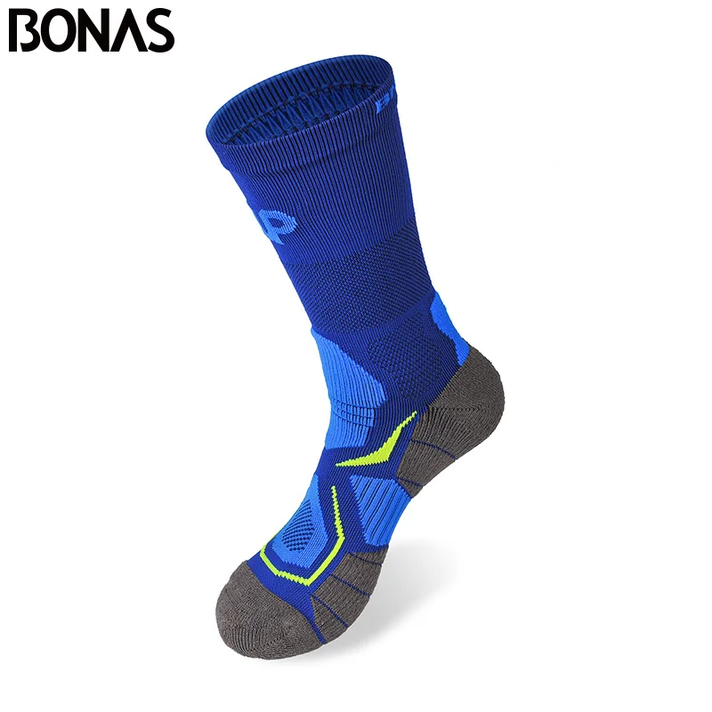 Bonas 9 Ppir/Pack Quick Dry Socks Short Breathable Fashion CoolMax Polyester Socks Men