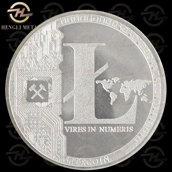 1 OZ Pure .999 Silver Plated 25 LTC Physical Litecoin Medallion coin Similar Bitcoin dogecoin Souvenir Commemorative coin (2)