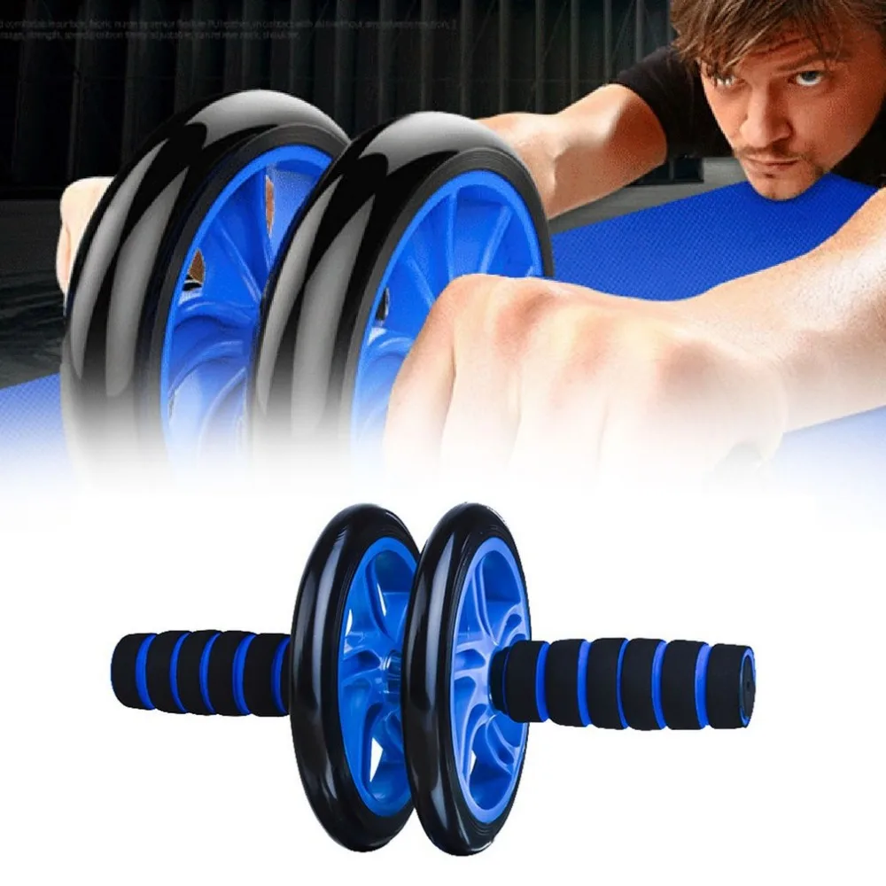 Kopen Abdominale Fitness Wiel Workout Gym Roller voor Armen Terug Buik Core Trainer Roller Dubbele Wielen Fitness Apparatuur Levert