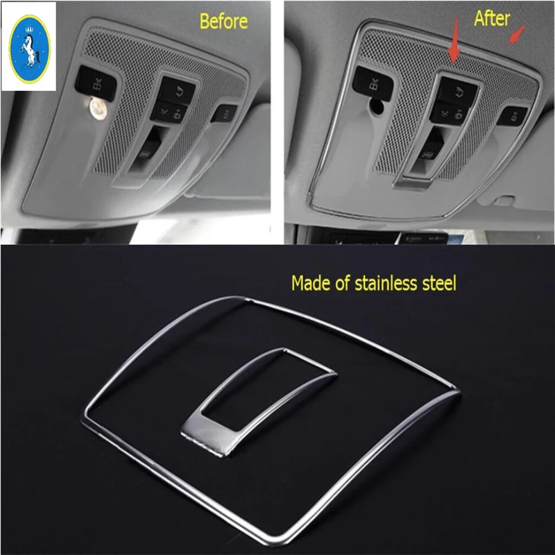 

Yimaautotrims Auto Accessory Top Roof Reading Lights Lamp Cover Trim 2 Pcs Fit For Mercedes Benz GLA X156 200 220 2015 2016 2017