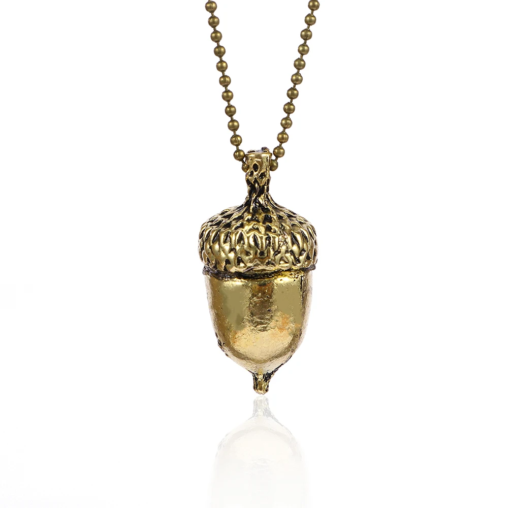 

1 Pcs Fashion Women Beauty Acorn Necklace Retro Charm Bronze Sweater Chain Necklace Jewelry HOT SALE