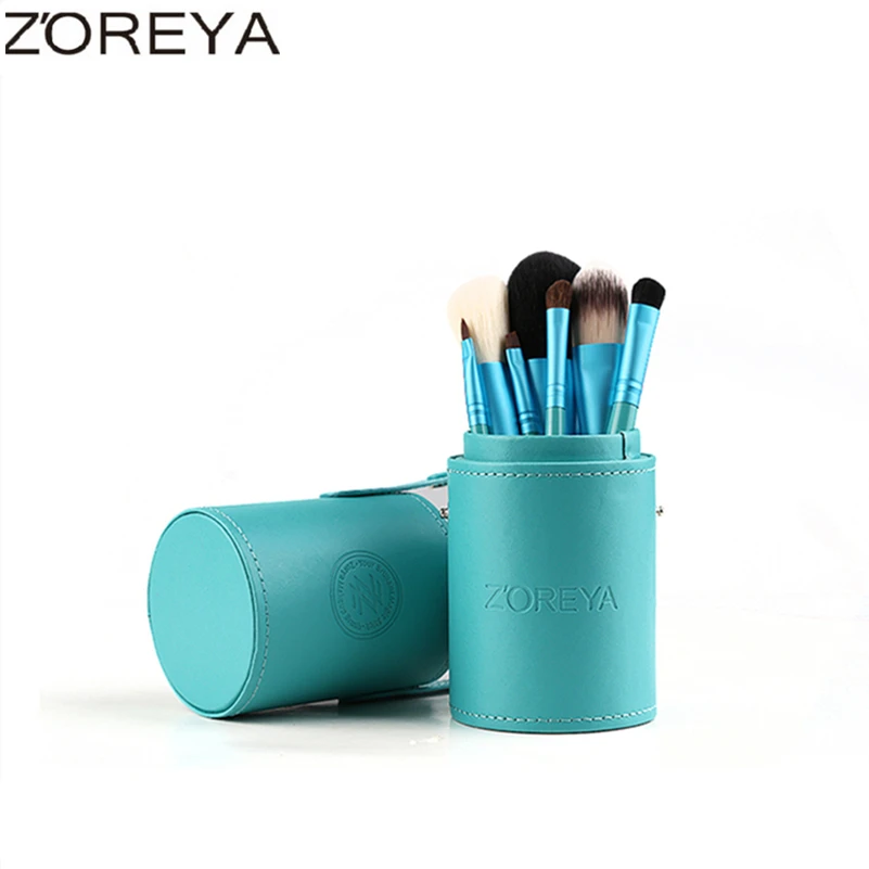 ZOREYA бренд 7 шт. набор кистей для макияжа с бочкой красочная косметика как высокое качество инструмент для макияжа