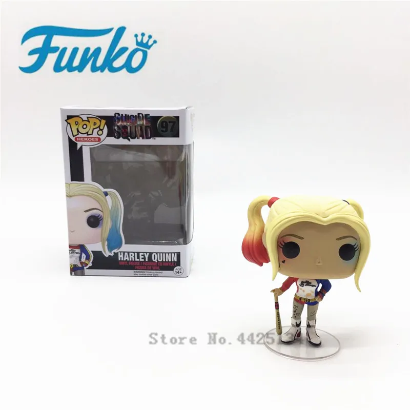 

FUNKO POP Official Original Suicide Aquad & Harley Quinn Characters Action Figure Doll Collection Model Toys For for Friend