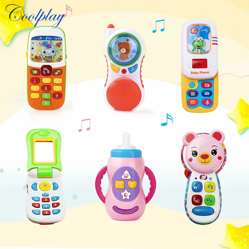 

6 Styles Baby Smart Phone Toy with Sound Electronic Mobile Phone Early Education Flash Musical Toys For Children Gifts