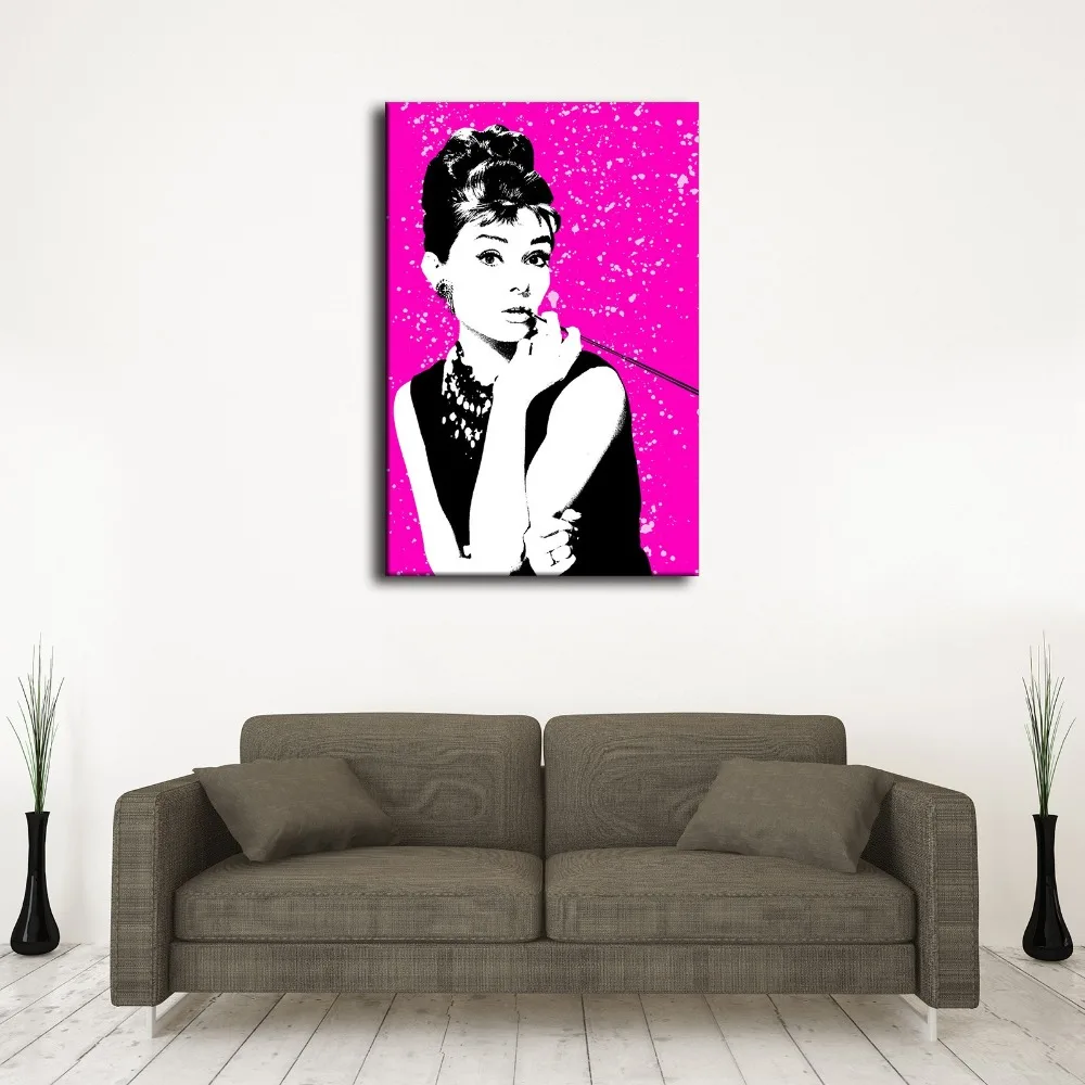 Выполненные Одри Хепберн картина маслом стены Книги по искусству Home Decor