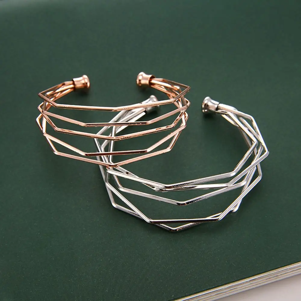 New Women Fashion Jewelry Simple Hollow Five Layers Irregular Geometric