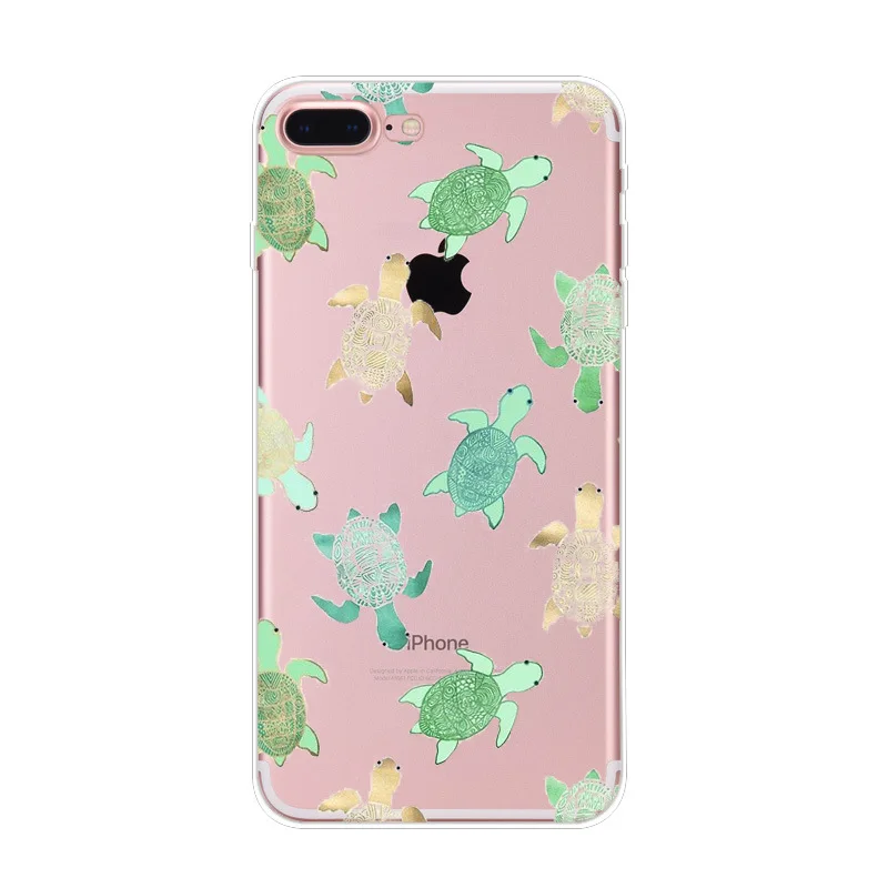 

Accessories Case Cute Sea Turtle Tortoise Cover Tpu Soft Silicone Phone Cases Coque Fundas For Apple iPhone 7 6 6S 5 5S SE Plus