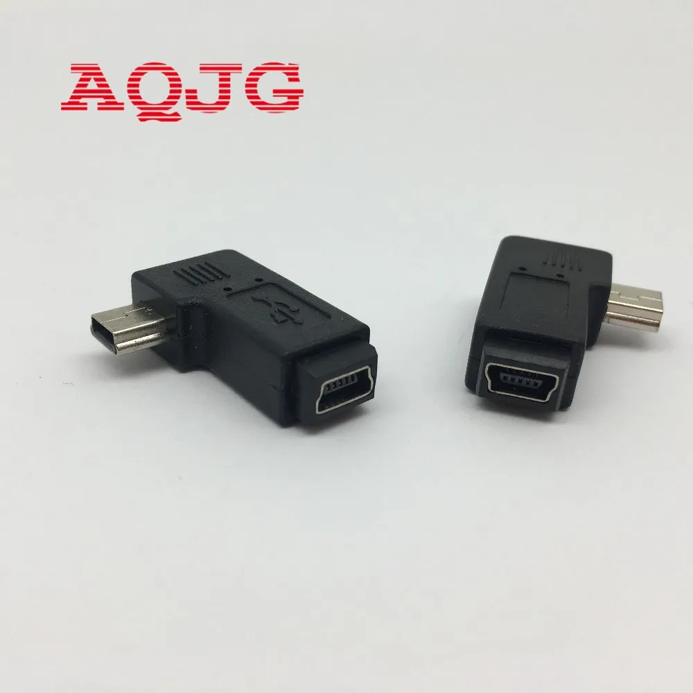 premium Mini USB Male right-Angle to Mini USB Female Cover adapter converters
