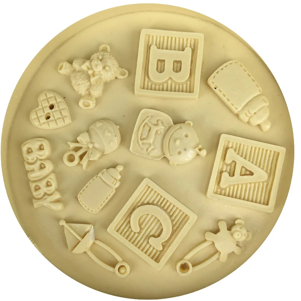 

Lovely Duck Bottles Letters Baby Toy Series Shape Mold Cookware Dining Bar Cake Decorating Fondant Silicone Mold Birthday