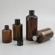 Travle пустой 50 мл 100 мл 150 мл 200 мл коричневый наплечный склон ПЭТ пластиковый крем для ухода за кожей бутылка-контейнер для косметики на открытом воздухе! 30 шт