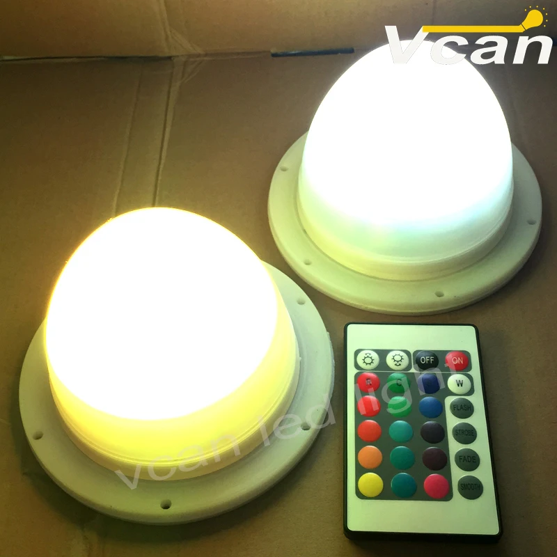 

DHL Free Shipping Factory Wholesale Super Bright 38LEDs waterproof 16 colors remote control Battery powered led light base