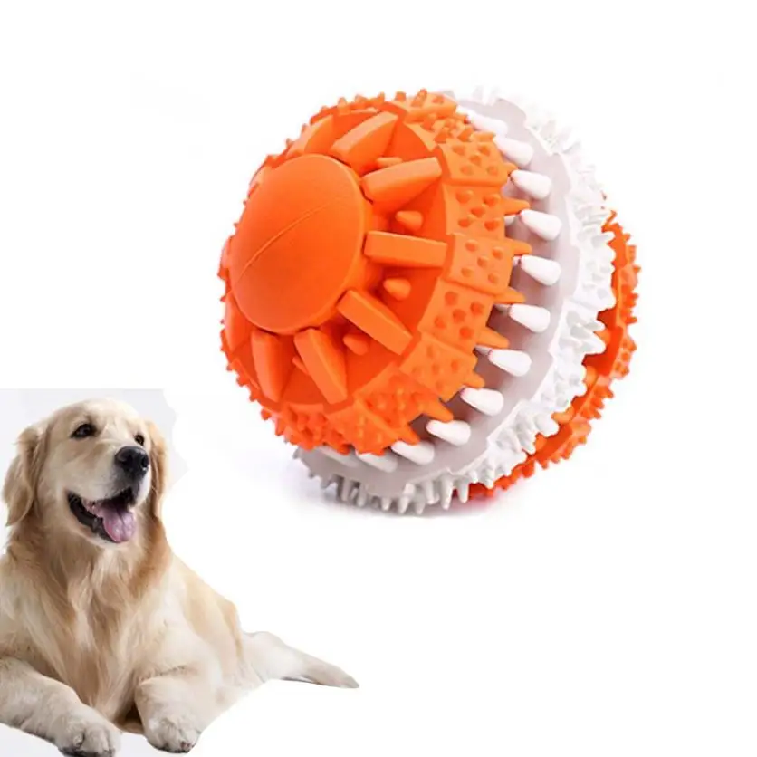 Watermelon Pattern Pet Dogs Round Ball Chewing Rubber Mascotas Toy For Biting Molar Clean Teeth