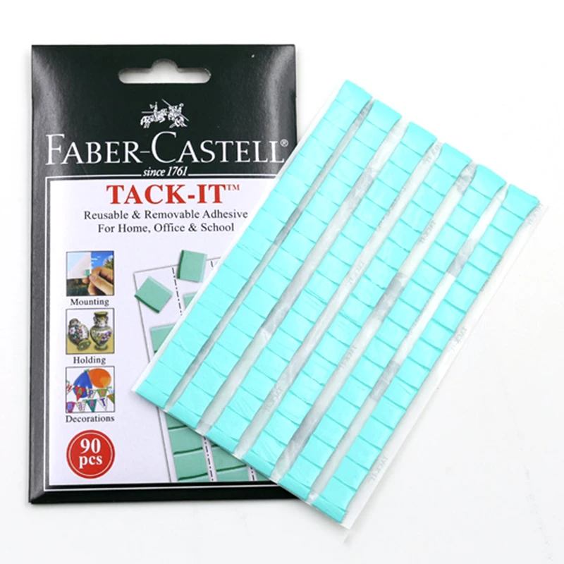 Blue tack это многоцелевой клейкая глина Многоразовые Клей для офис школы съемный клей шпатлевка вкладки 50 г 90 шт. - изображение