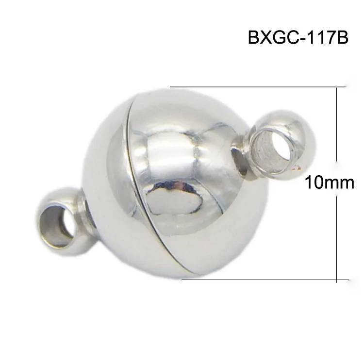 8 мм 10 мм 12 мм 14 мм круглый шар одножильный нержавеющая сталь магнитные застежки аксессуары для веревки браслеты ожерелья BXGC-117 - Цвет: 10mm