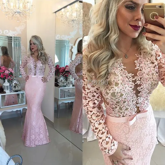 Vestidos-Femininos-Mermaid-Plus-Size-Long-Sleeve-Prom-Dresses-Lace-Pink-Bow-Open-Back-V-Neck.jpg