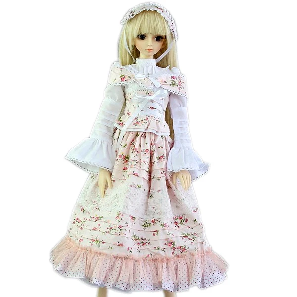 

[wamami] 148# White Flower Floral Print Dress/Suit 1/4 MSD AOD DOD BJD Dollfie