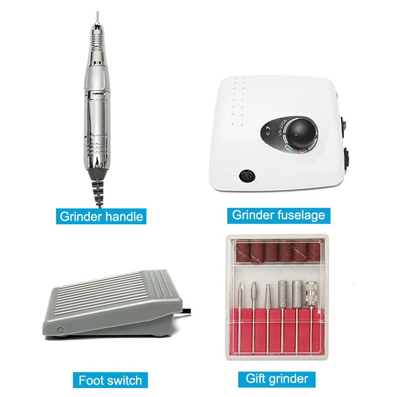 

30000RPM Nail Electric Manicure Machine with Grinder Bits Pedicure Milling Cutter MH88