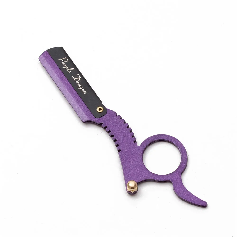 Borda de Aço Dobrável de Barbear Ferramentas de Remoção de Pêlos de Barbear Centímetros Atacado Dragão Roxo Homens Heterossexuais Barber Faca Navalha Z6111 12.7 50 Pcs 8 Beleza e saúde