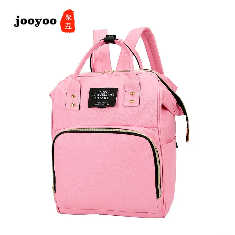 

New Shoulder Waterproof Mom Bags Fashion Multi-function Large Capacity Mummy Bag Out Maternal and Child Backpack jooyoo