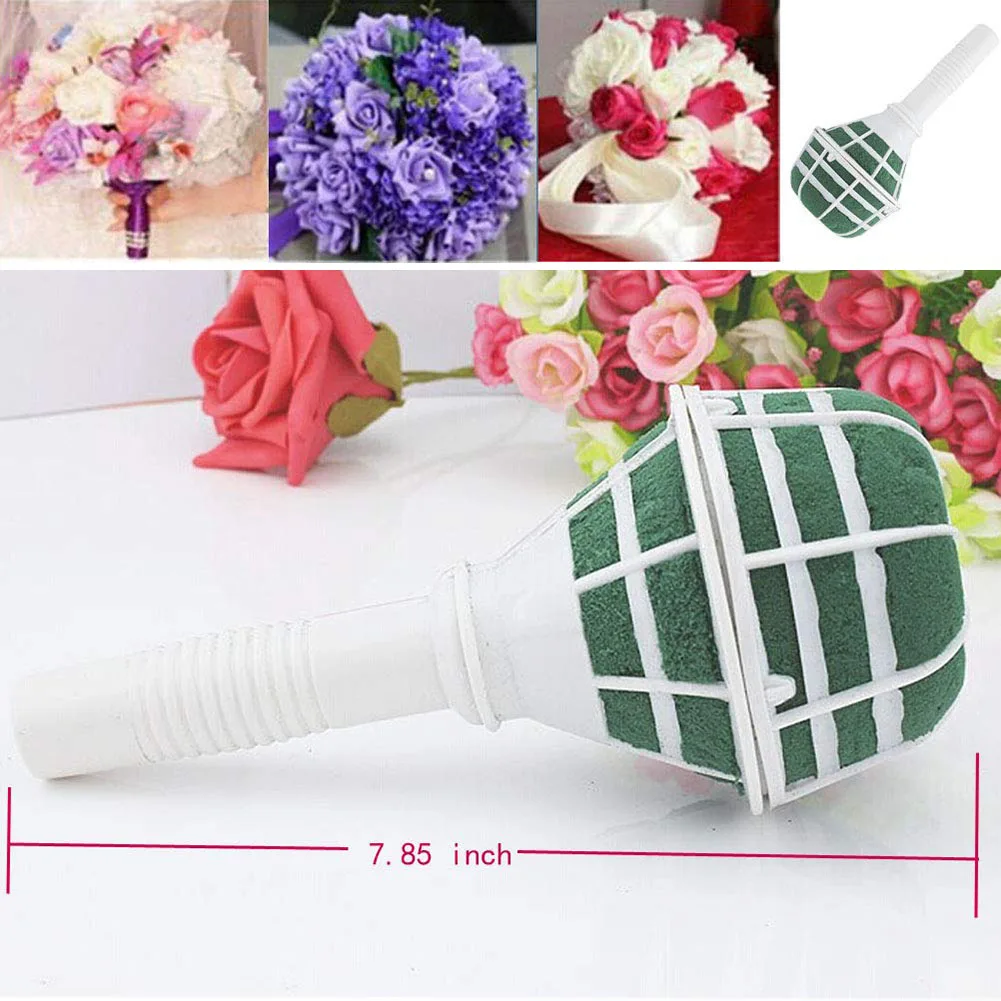 

6pcs/set Bouquet Holder DIY Bridal Floral Foam Bouquet Handle for Bridal Fresh Flowers Silk Flowers Wedding Supplies Decoration
