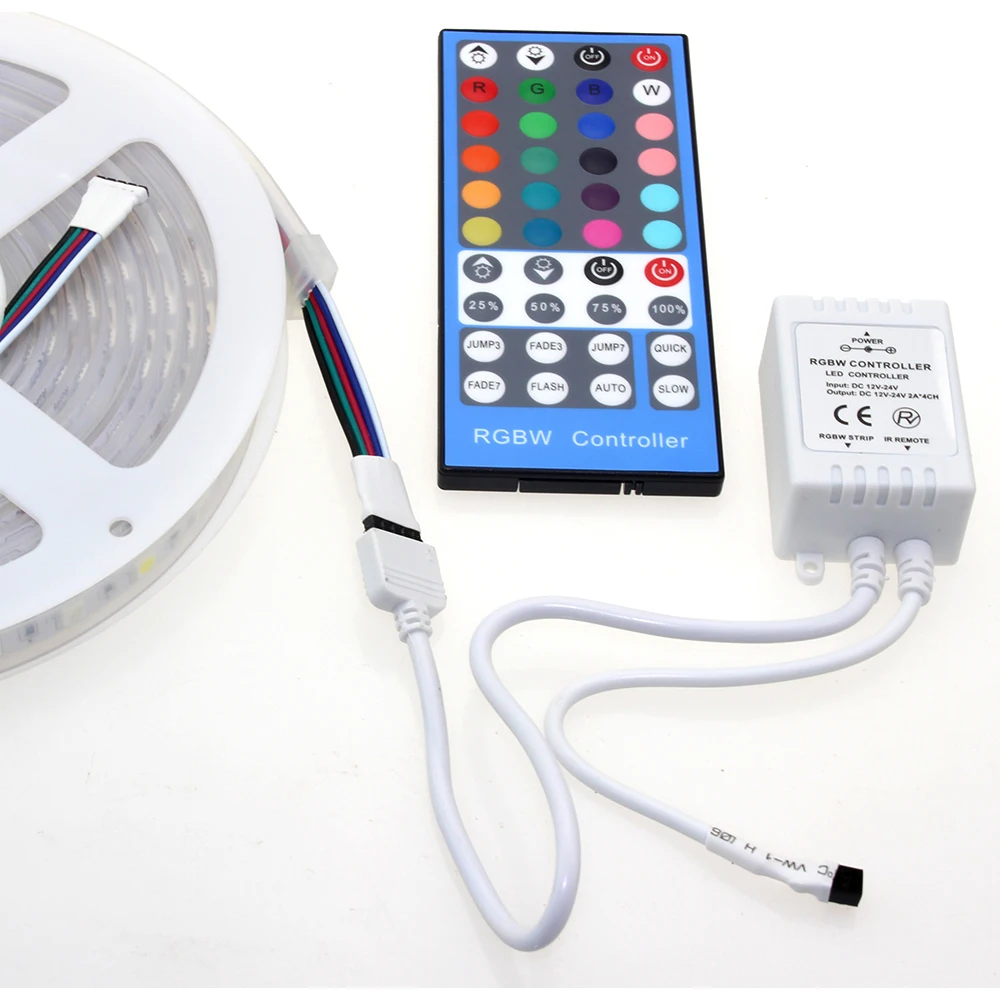 5 м 300 светодиодов 5050 SMD RGBW RGBWW светодиодные полосы света Водонепроницаемый IP67 + 12 В
