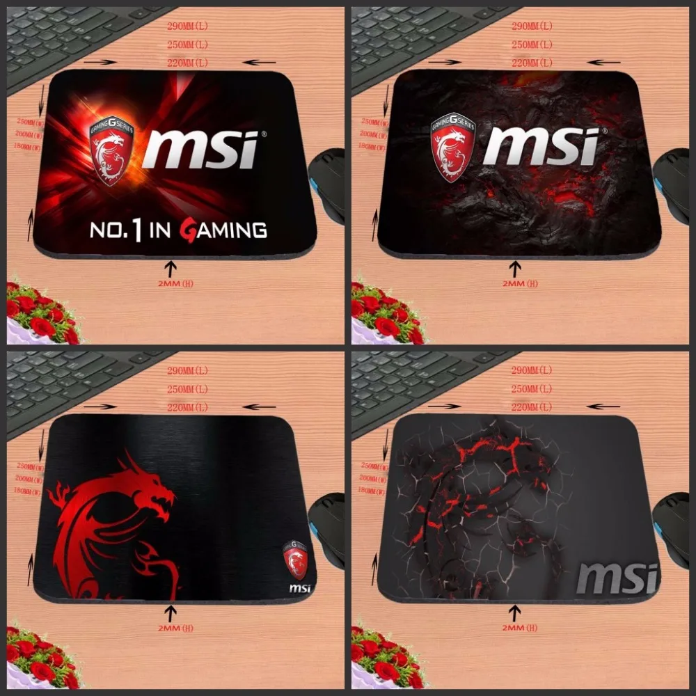 Print MSI Logo New Arrival Top Quality Customized font b Gaming b font Durable Mouse Mat