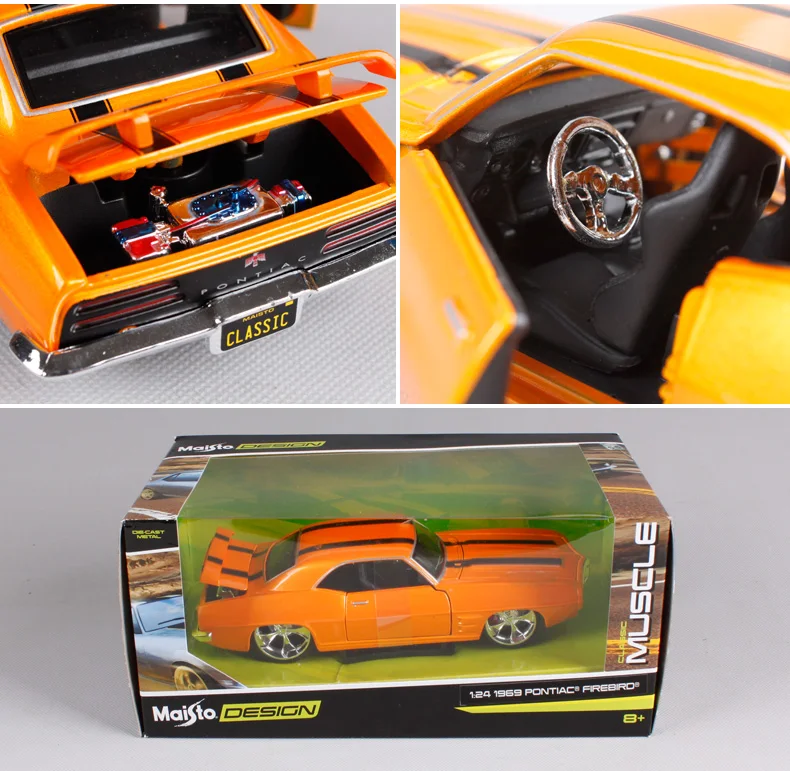 Maisto 1:24 1969 PONTIAC Жар-птица литая под давлением модель автомобиля игрушка Новинка в коробке 31040