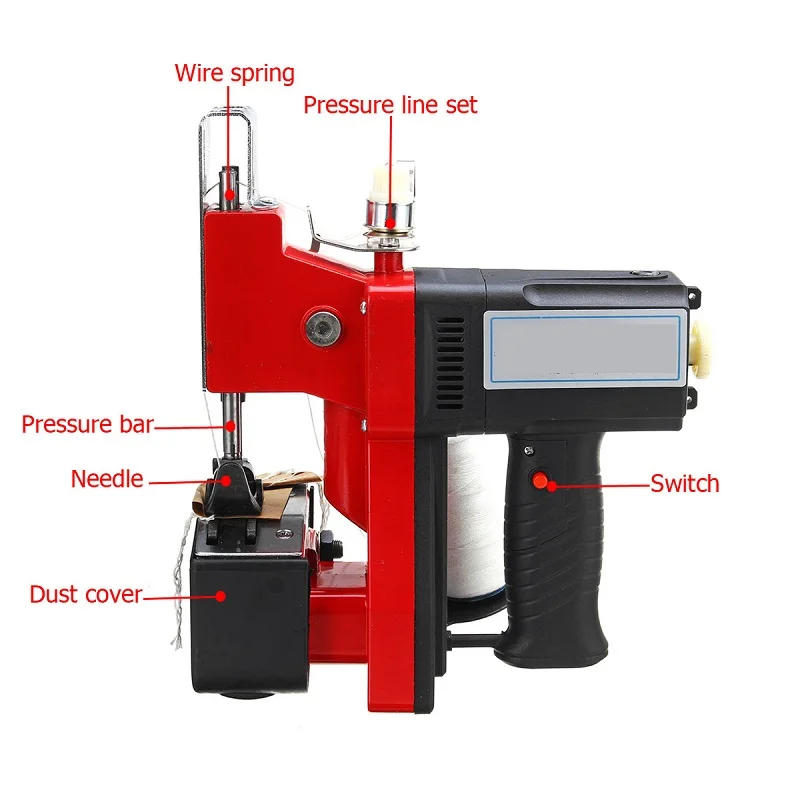 Electric portable sewing machine woven bag express Industrial sealing machine Handheld Bag Stitching Closer Seal Sewing