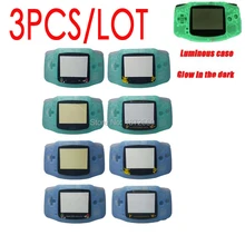 3 шт./партия, популярный для GameBoyAdvance корпус на замену экрана светится в темноте синий/зеленый цвет GBO DMG мальчик заранее карман