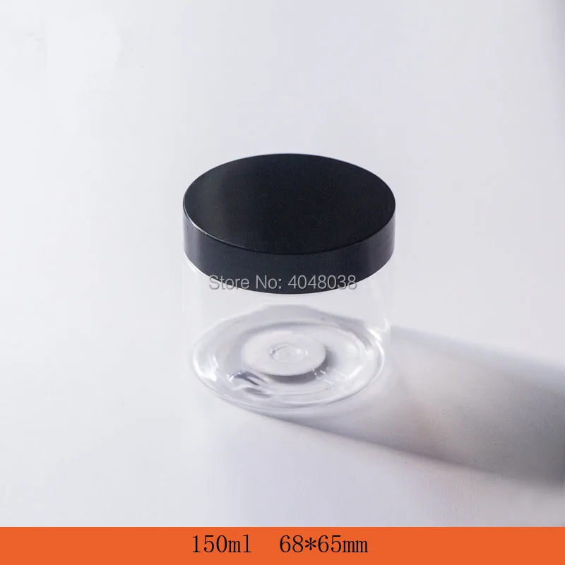 PET Plastic Aroma Candle Box 150ML Transparent Honey Storage Pot Multi-Purpose Screw Cap Sealed Cosmetic Cream Jar 50pcslot (5)