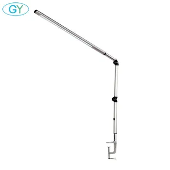 

9W led work light clamp style long arm led table lamp silver foldable led clip desk lighting for home study office folding light