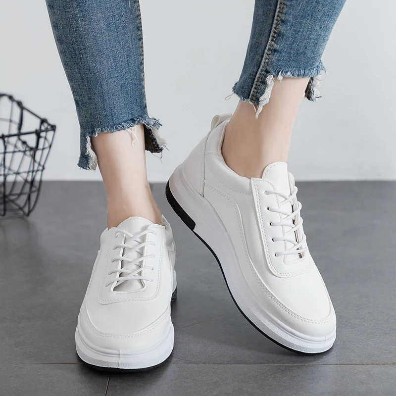 2019 zapatillas de deporte de moda para mujer, zapatos de lona, alpargatas de plataforma de sonrisa, zapatos deportivos casuales sencillos para mujer|Zapatos vulcanizados de mujer| -