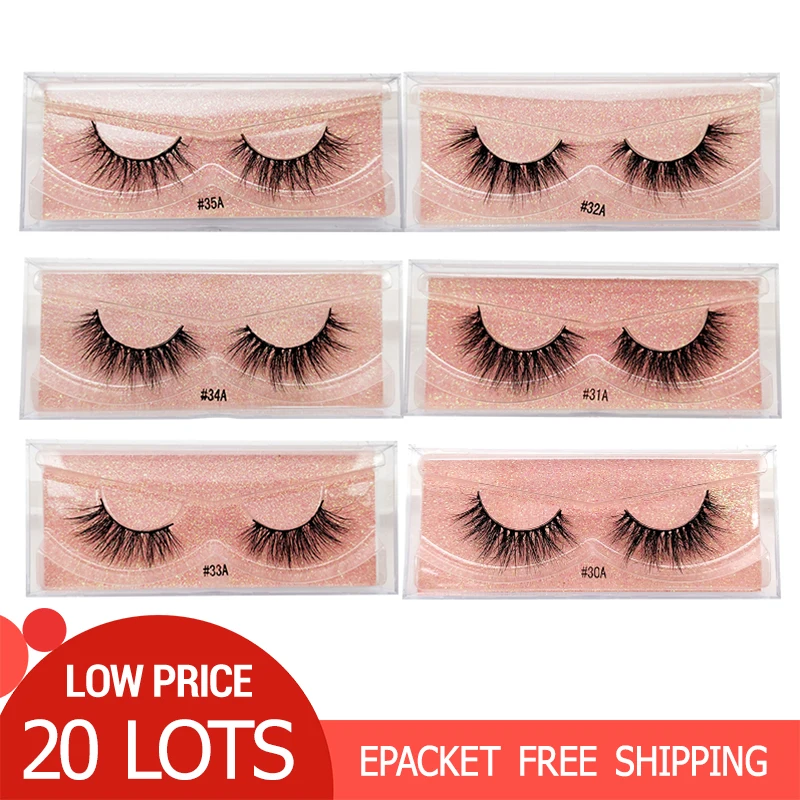 

20 Pairs False Eyelashes Full Mink Eyelashes Makeup Lashes Wholesale Mink Lash Eyelash Extensions Volume False Lashes maquiagem