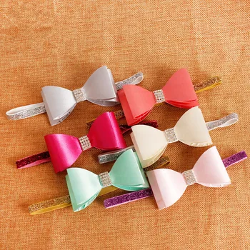 

30pcs/lot Baby Rhinestone Bow Headband