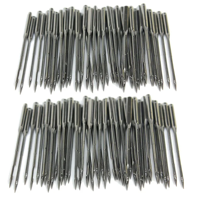 50Pcs Silver Home Sewing Machine Needles Assorted Knitting Neddle Set