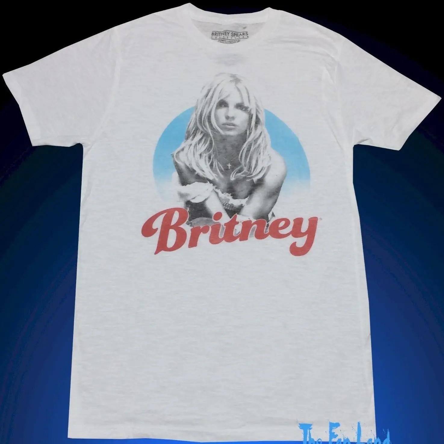 

Britney Spears 2001 Album Cover Athleticer Fit Flex T Shirt White men New fashion Tee shirt Short Sleeve Cotton Printed T shirts