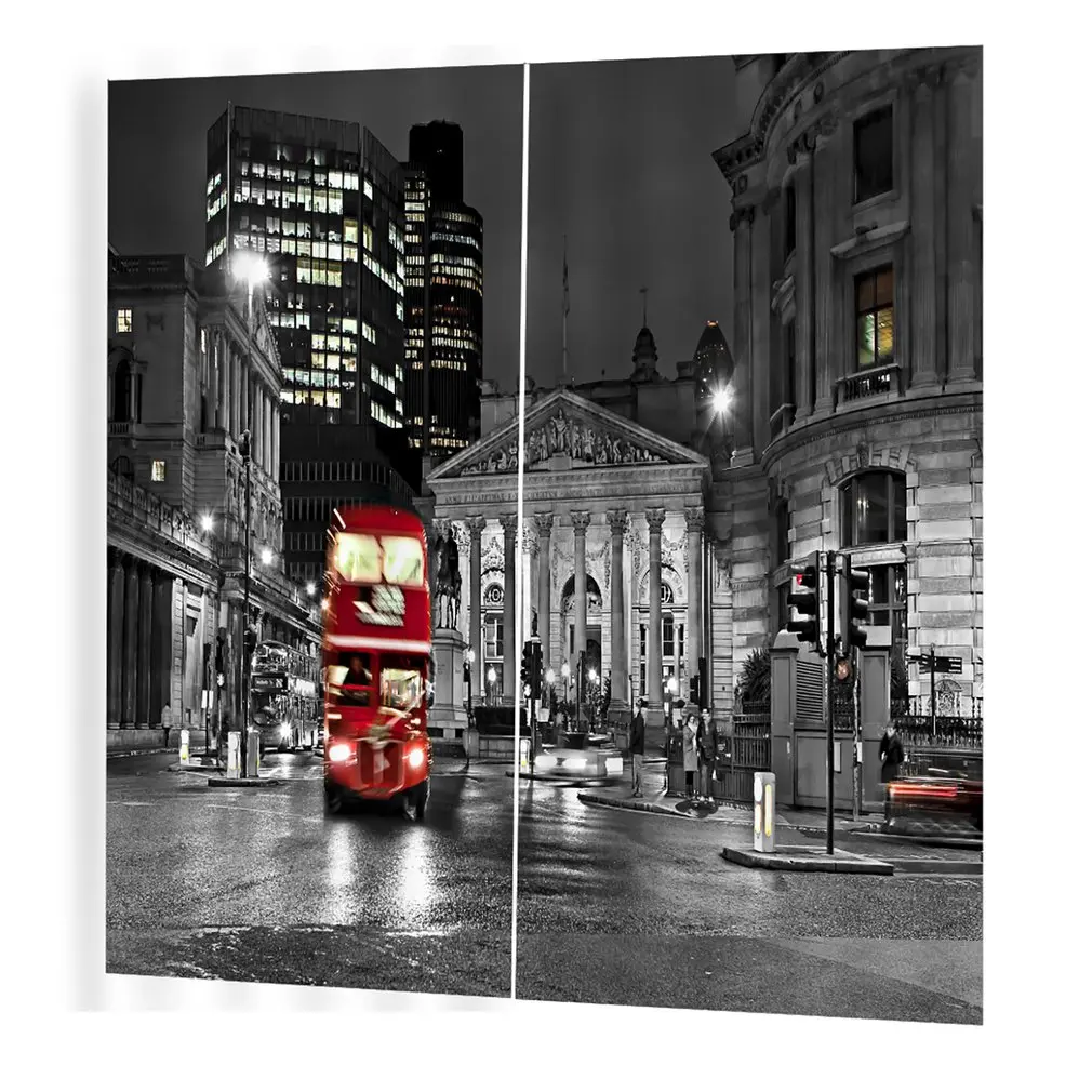 

night scene Prints Curtains Room 3d Curtain Window BJQ-1280(4) 140*100cm Trendy Living Room Bedroom Blackout