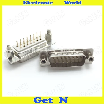 

20pcs 15 Pin DB DP Male Socket Spear VGA Socket High-quality 2 Rows Male Plug With Rivet Lock Fixed Pin