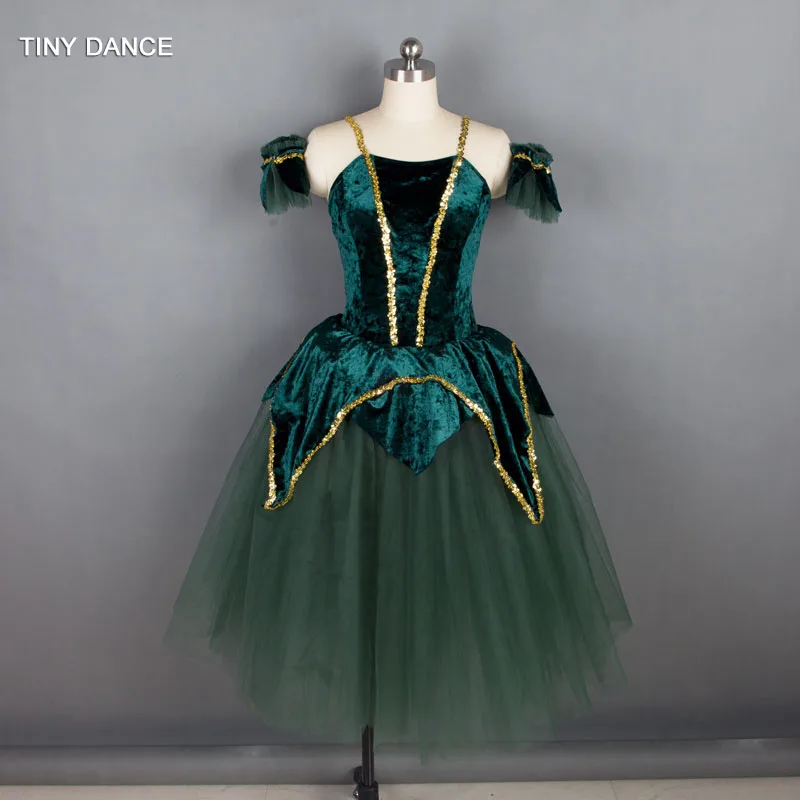 

New Design of Child & Adult Romantic Ballet Dance Tutus Green/White Color Long Tutu Ballerina Dress Performance Costumes 18136